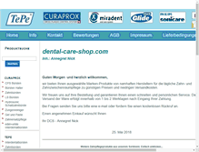 Tablet Screenshot of dental-care-shop.com